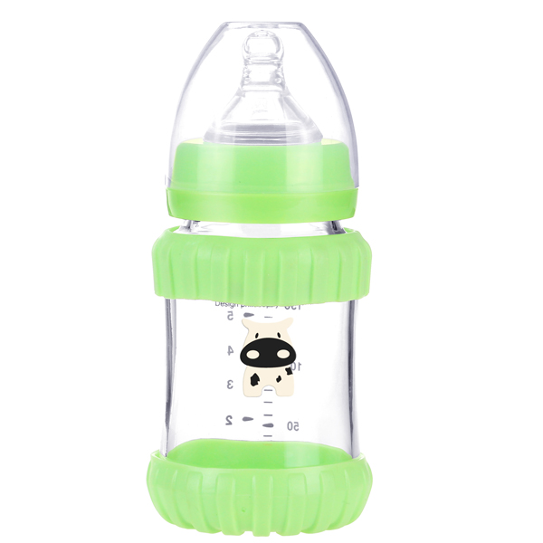 幼愛(ài)防摔感溫晶鉆玻璃寬口奶瓶180ml