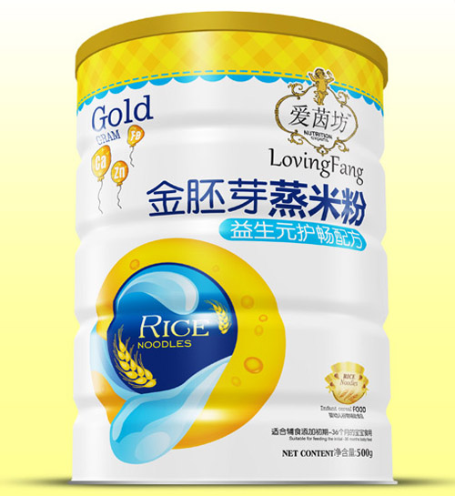 愛茵坊益生元護(hù)暢金胚芽蒸米粉鐵聽