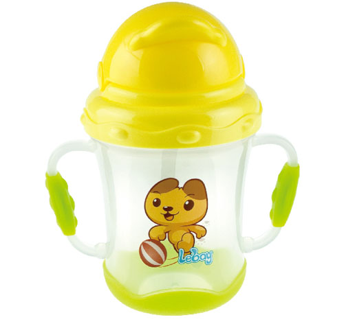 樂蓓防滑吸管杯6922黃色