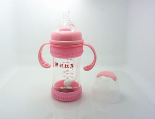 彩虹屋晶鉆玻璃奶瓶(帶保護套)
