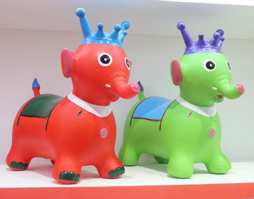 哈哈球彩繪音樂(lè)大象充氣玩具