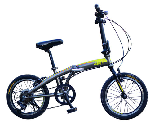 USEE優(yōu)適飛魚鋁合金變速折疊自行車四色可選