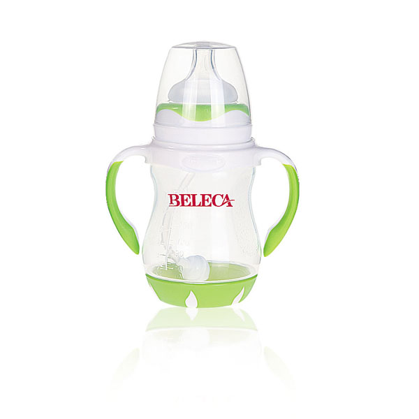 貝樂(lè)嘉綠色標(biāo)口嬰兒弧形奶瓶