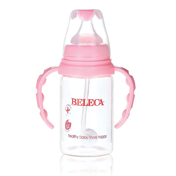 貝樂嘉粉色雙柄全自動(dòng)防爆奶瓶