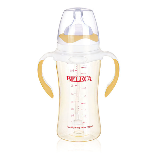 貝樂嘉黃白兩色嬰兒全自動奶瓶300ml