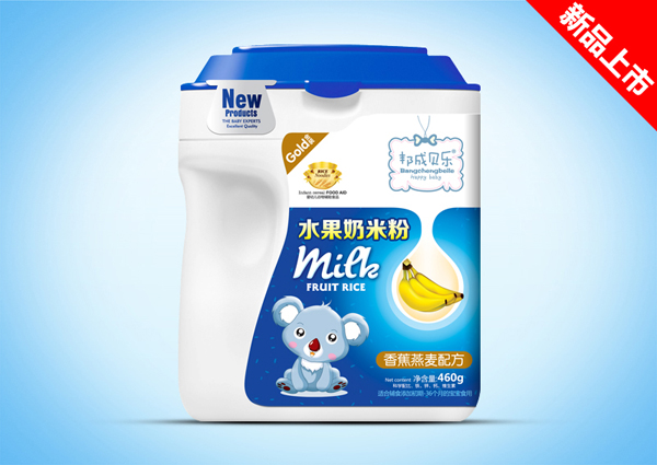 邦成貝樂香蕉燕麥水果奶米粉桶裝