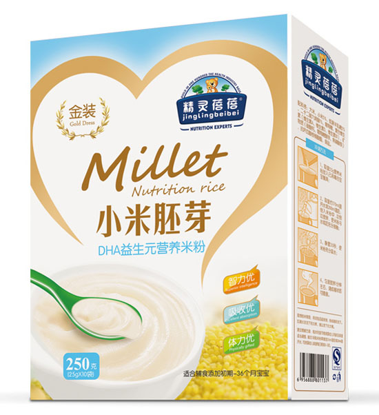 精靈蓓蓓DHA益生元小米胚芽營養(yǎng)米粉