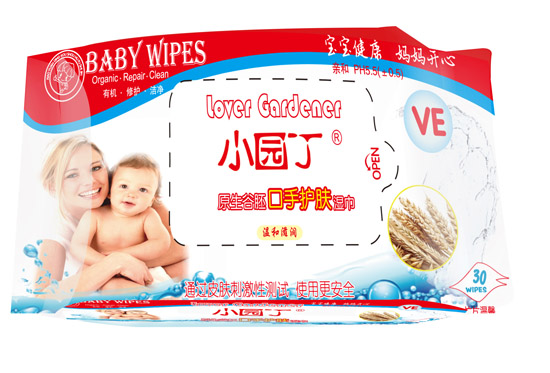 小園丁原生谷胚口手護膚濕巾80片裝