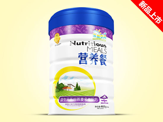 金頂貝貝營養(yǎng)餐鐵聽-益生元五谷燕麥多維