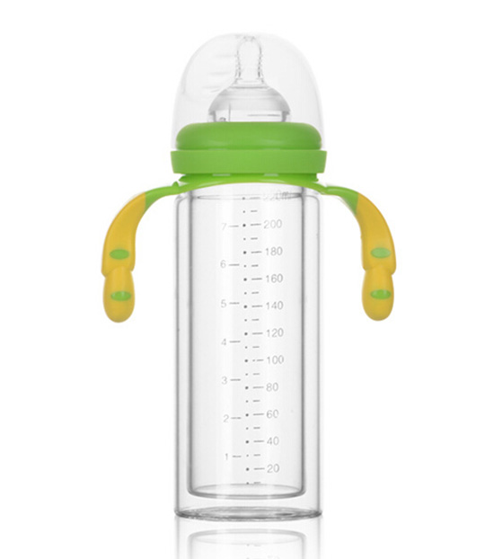 愛(ài)弗圖西220ML雙層玻璃保溫隔熱奶瓶