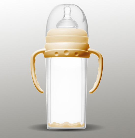 愛弗圖西240MLPP寬口直身奶瓶(淺卡其)