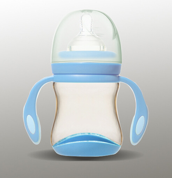 愛弗圖西180MLPPSU寬口帶手柄奶瓶(湖藍)