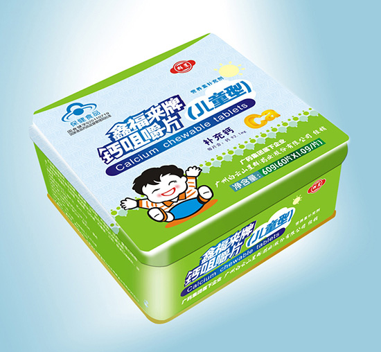 群星鑫福來(lái)牌 鈣咀嚼片(兒童型)鐵盒