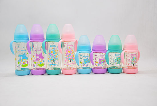 貝斯比寬口弧形PPSU自動防脹氣奶瓶