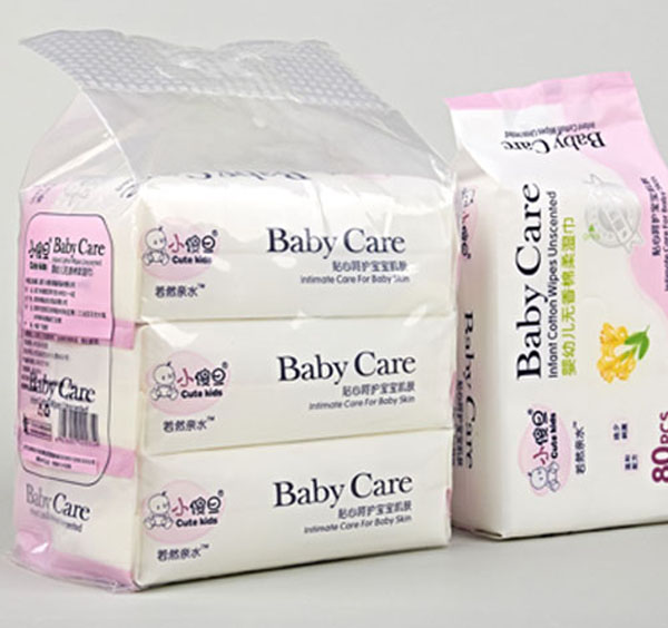 小傻旦嬰幼兒無香綿柔濕巾80片