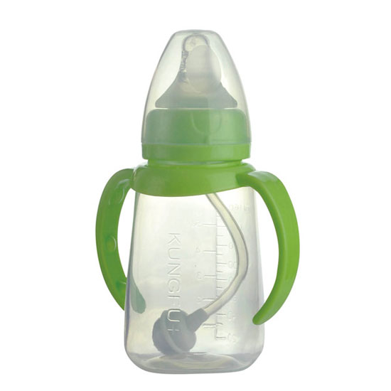 功夫?qū)氊怭P標(biāo)口防滾自動(dòng)小奶瓶