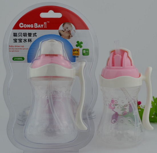 聰貝PP單手柄嬰兒學飲杯