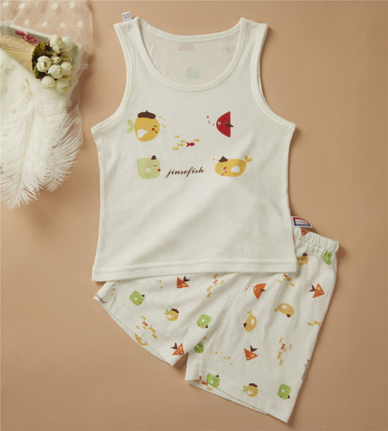 金色小魚蘆薈纖維單面小魚背心套