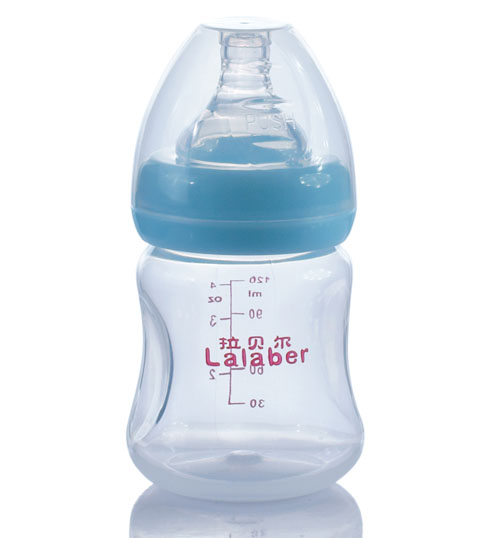 拉貝爾4安士寬口徑PP奶瓶-藍(lán)色奶環(huán)