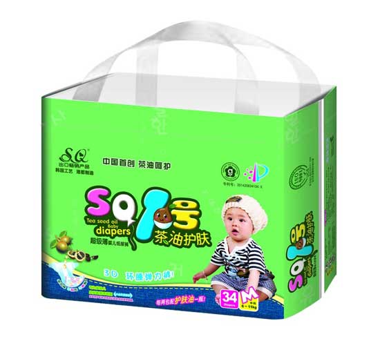 SQ1號(hào)茶油護(hù)膚嬰兒紙尿褲M(mǎn)碼