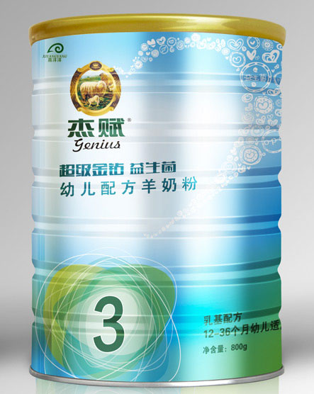 杰賦超級(jí)金鉆益生菌幼兒配方羊奶粉3段800g