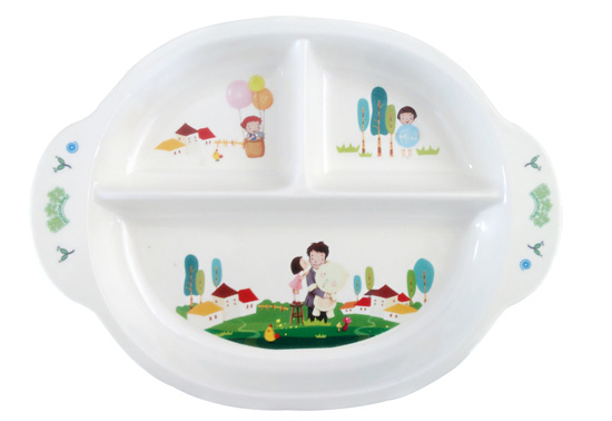 苗大叔兒童雙耳三格盤