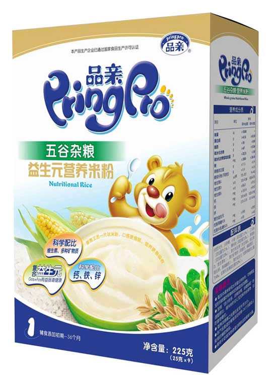 品親益生元五谷雜糧營養(yǎng)米粉