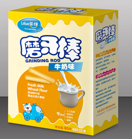 樂(lè)伴磨牙棒牛奶味80克