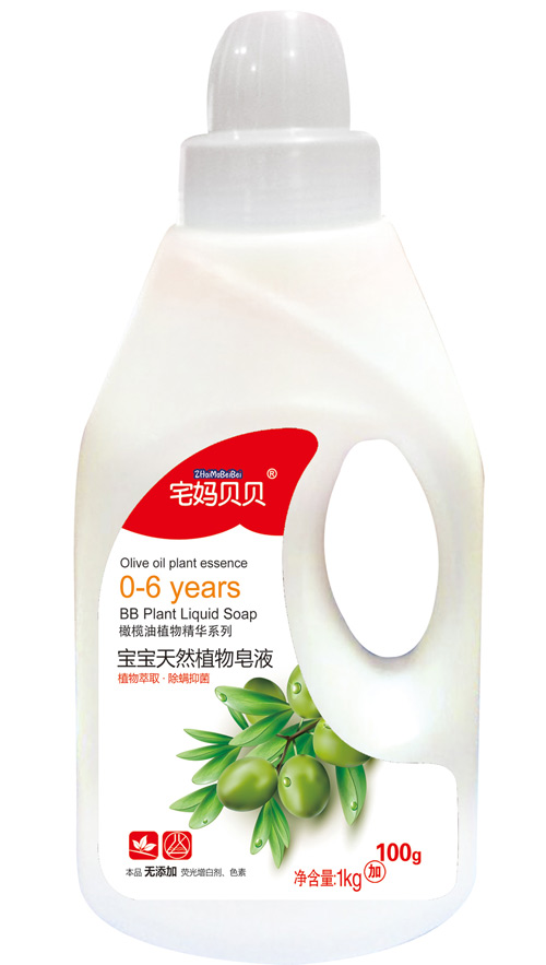 宅媽貝貝寶寶天然植物皂液1kg+100g瓶裝