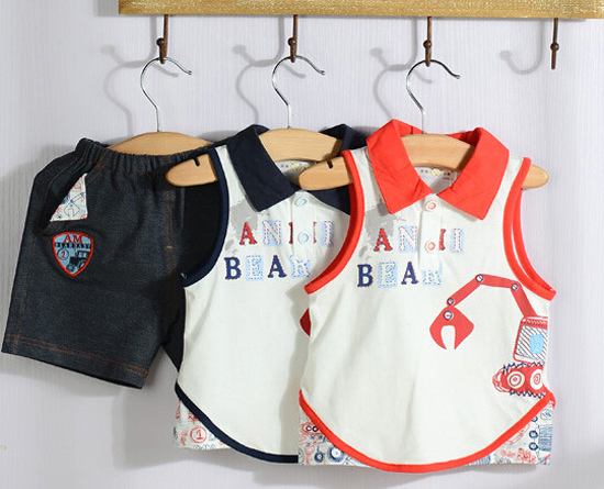 安米小熊工程一號(hào)背心套裝 A3224