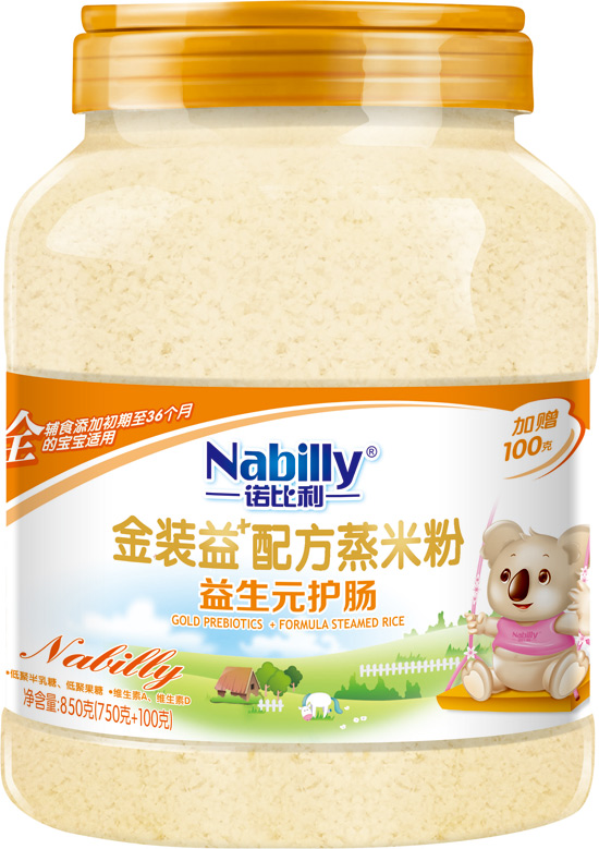 諾比利850克益+配方益生元護(hù)腸蒸米粉850克