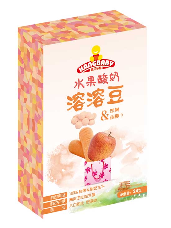 康貝多維蘋(píng)果胡蘿卜水果酸奶溶溶豆