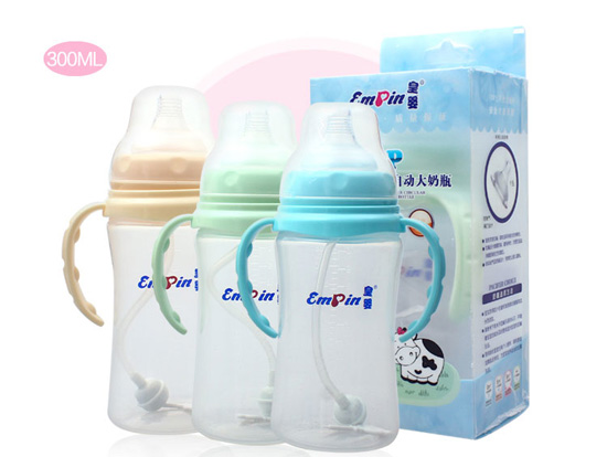 皇嬰寬口PP自動奶瓶300ML