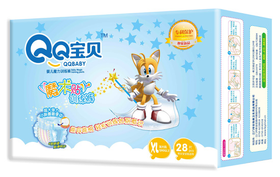 QQ寶貝魔術(shù)貼訓練褲XL28片