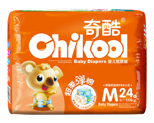奇酷熊超柔彈棉紙尿褲M(mǎn)24片