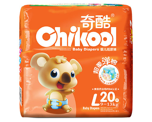 奇酷熊超柔彈棉紙尿褲L20片