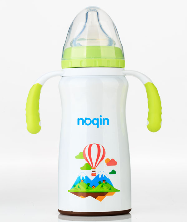 諾親保溫奶瓶 綠色