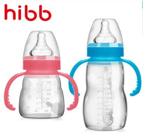 浩一貝貝硅膠奶瓶紅藍雙色
