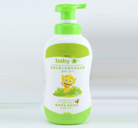 小狀園嬰兒金銀花親膚洗發(fā)沐浴露1000ML