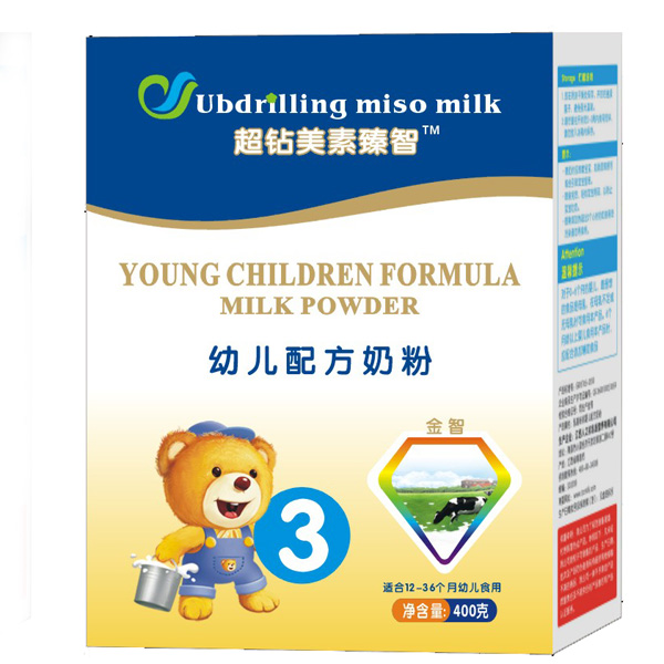 超鉆美素臻智400克普裝奶粉盒3段