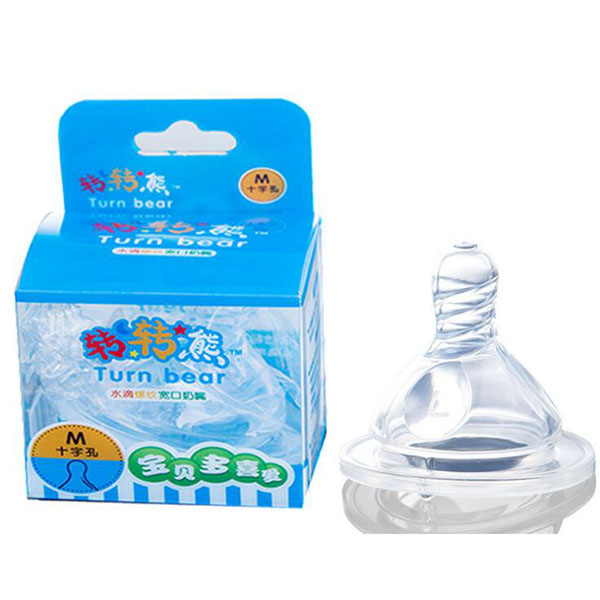 轉(zhuǎn)轉(zhuǎn)熊水滴螺紋寬口徑硅膠奶嘴