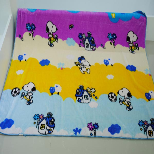 亞奧超柔小毯子史努比藍色