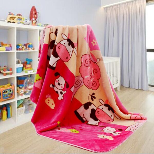 亞奧超柔云毯小動(dòng)物粉色