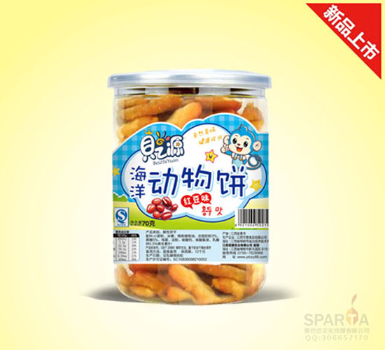 貝之源動物餅干紅豆味