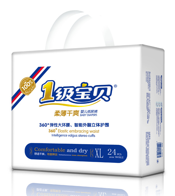 1級寶貝柔薄干爽紙尿褲XL碼24片