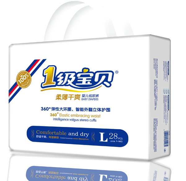 1級寶貝柔薄干爽紙尿褲L碼28片