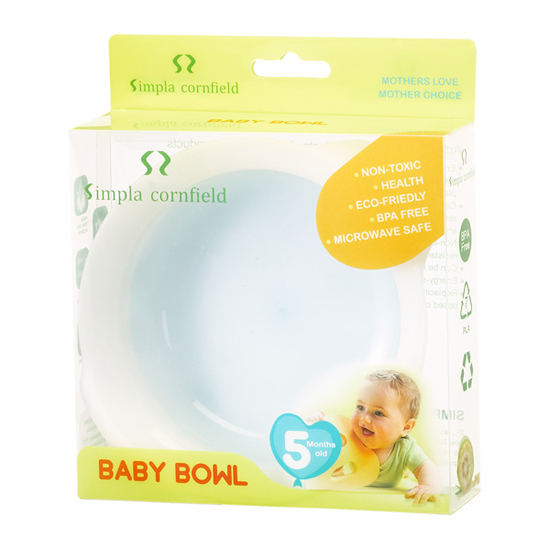 玉米田嬰童淺碗-粉藍(lán)