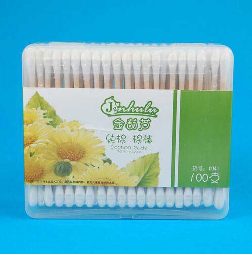 金葫蘆木軸棉簽100支四方盒