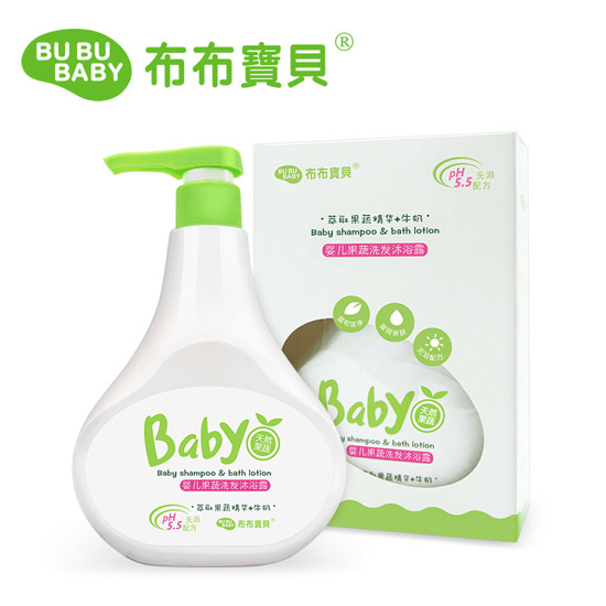 布布寶貝嬰兒果蔬洗發(fā)沐浴露500ml(內(nèi)含PH試紙)