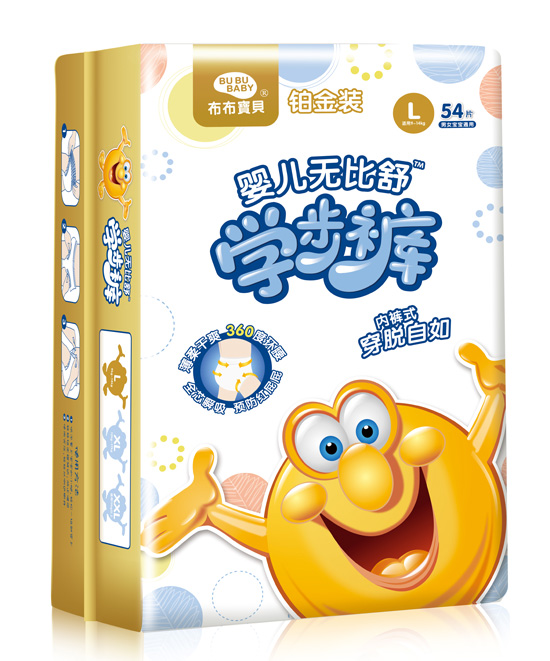 布布寶貝鉑金裝嬰兒學步褲L豎向